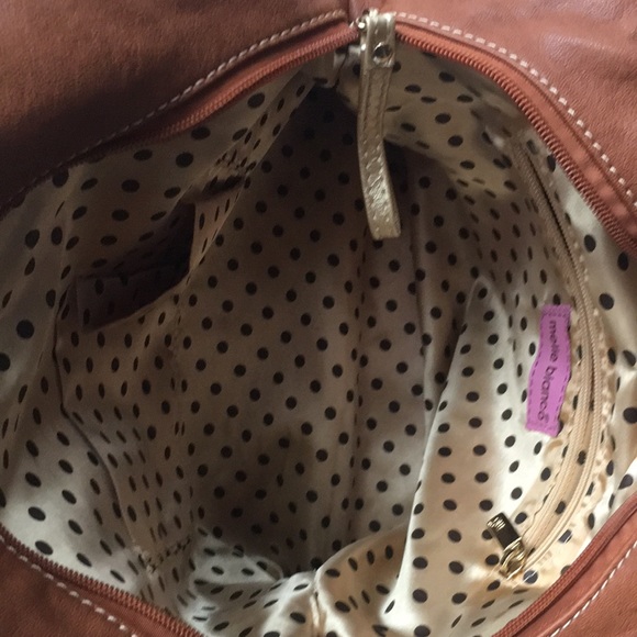 Melie Bianco saddle color  tote handbag. - Picture 3 of 6